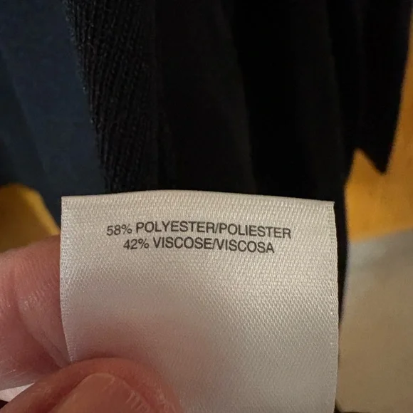 Women’s Anne Klein Black Open Front Knot Cardigan with Pockets - Picture 6 of 6